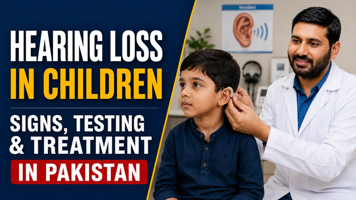 Hearing loss in children signs testing and treatment in Pakistan with child hearing aid fitting at Speech Rehab Clinic